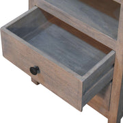 2 Drawer Open Bedside Table - Gray Ash - R&R Furniture Gallery (Fountain Valley, CA)