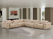 2679 - 8-Piece L-Shaped Power Reclining Sectional In Genuine Leather (4 Recliners) - R&R Furniture Gallery (Fountain Valley, CA)