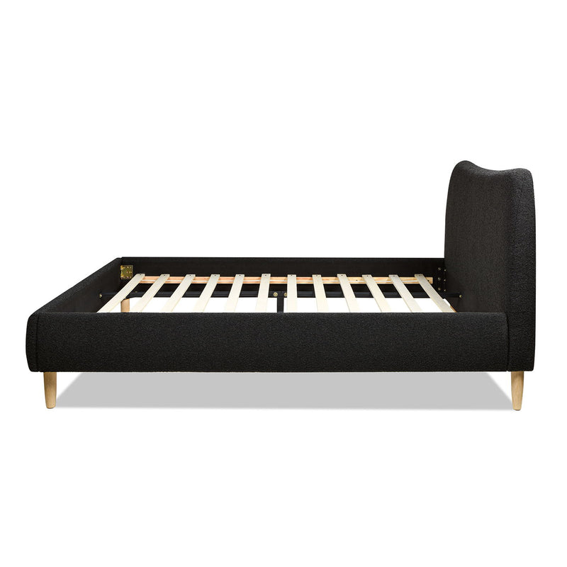 Roman - Curved Headboard Upholstered Platform Bed - R&R Furniture Gallery (Fountain Valley, CA)