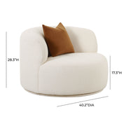 Fickle - Swivel Chair - Cream - R&R Furniture Gallery (Fountain Valley, CA)