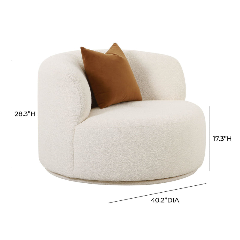 Fickle - Swivel Chair - Cream - R&R Furniture Gallery (Fountain Valley, CA)