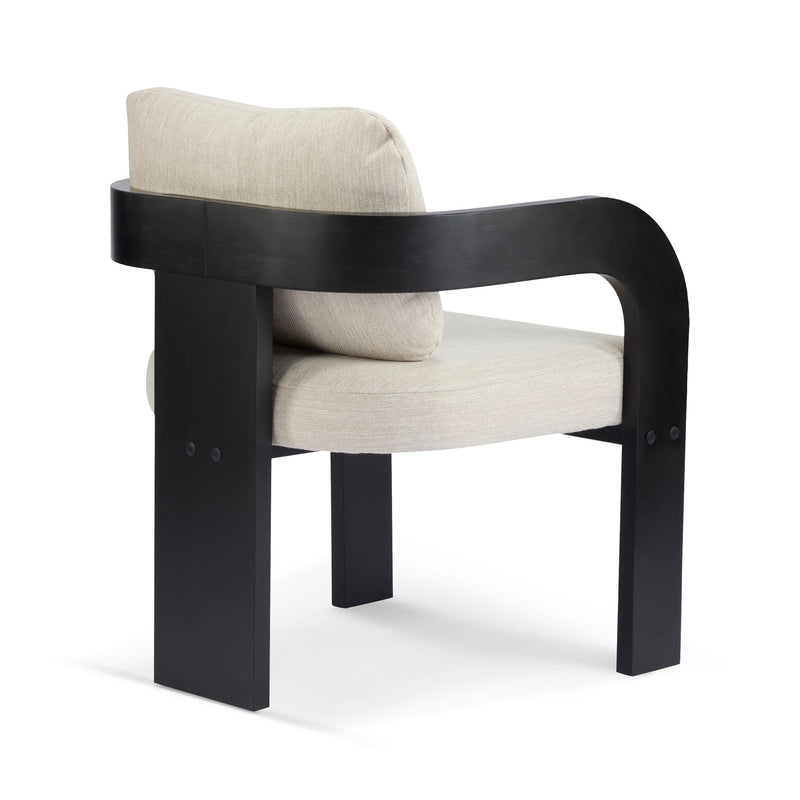 Dining Chairs With Pillow Back (Set of 2) - Beige / Black - R&R Furniture Gallery (Fountain Valley, CA)
