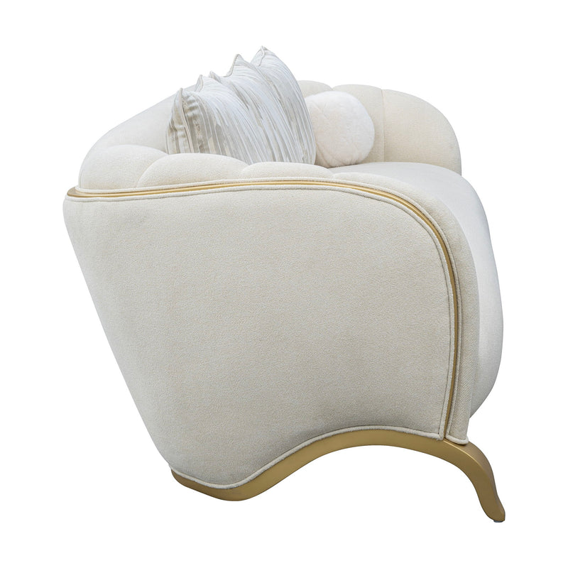 Scotts Square - Sofa - Cornsilk / Light Champagne - R&R Furniture Gallery (Fountain Valley, CA)