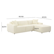 Olafur - Velvet Sectional - R&R Furniture Gallery (Fountain Valley, CA)