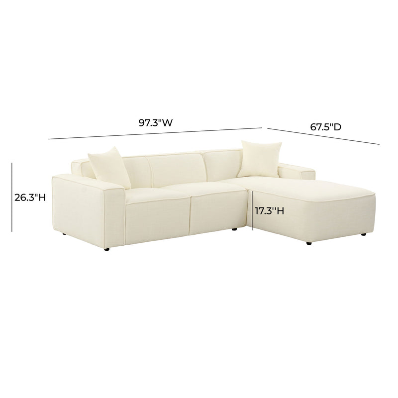 Olafur - Velvet Sectional - R&R Furniture Gallery (Fountain Valley, CA)