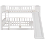 Low Bunk Bed With Slide, Fence And Ladder - R&R Furniture Gallery (Fountain Valley, CA)