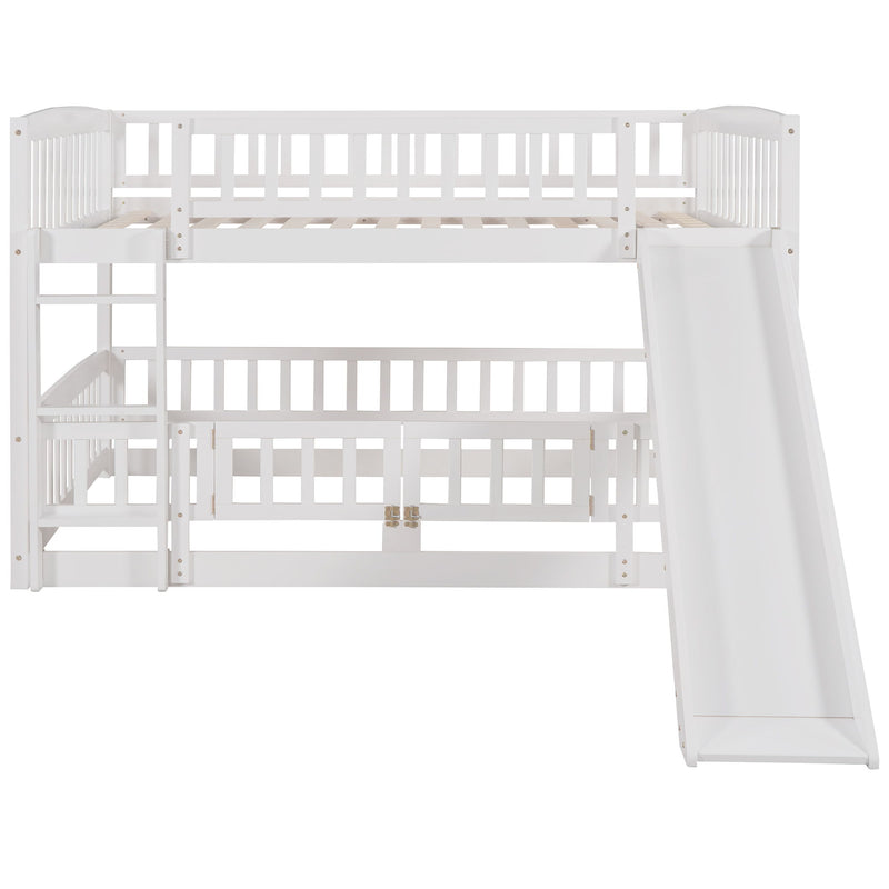 Low Bunk Bed With Slide, Fence And Ladder - R&R Furniture Gallery (Fountain Valley, CA)