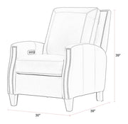 Hunter - Power Cordless High Leg Recliner - R&R Furniture Gallery (Fountain Valley, CA)