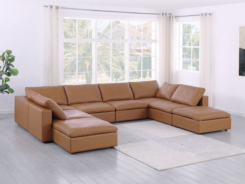 1100 - Top-Grain Italian Leather 8-Piece Sectional With Chaise - R&R Furniture Gallery (Fountain Valley, CA)
