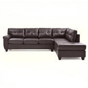 Glory Furniture Gallant stationary sectional sofa with plush cushions and modern design, shown in a cozy living room setting.