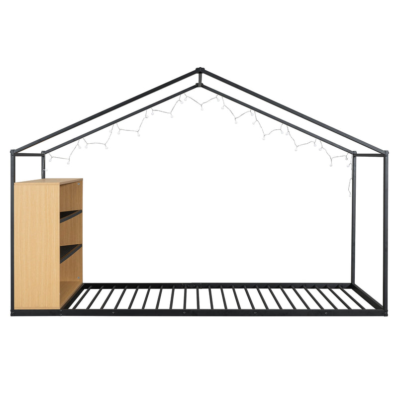 Bed House Frame With Shelves And Lights - R&R Furniture Gallery (Fountain Valley, CA)