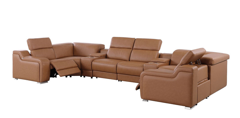 1116 - 8-Piece U-Shaped Sectional Sofa In With 2 Power Recliners & Power Headrests