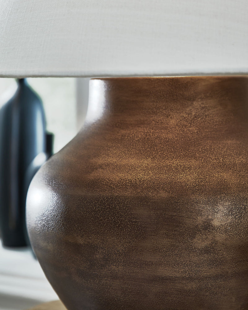 Whitham - Metal Table Lamp - Antique Copper Finish - R&R Furniture Gallery (Fountain Valley, CA)