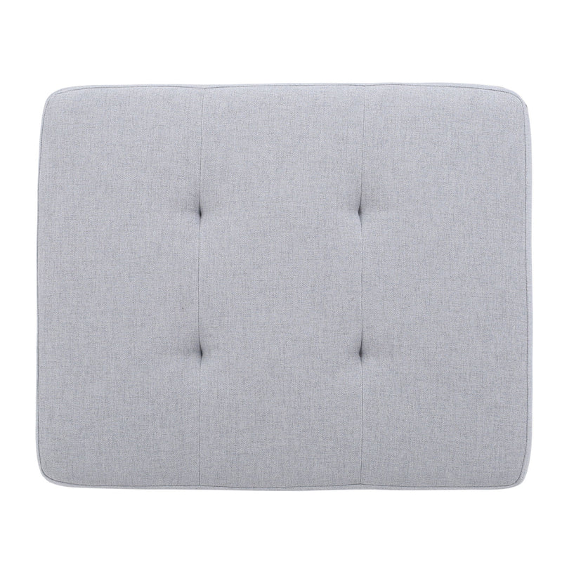 Storage Ottoman With Birch Wood Legs And Cushioned Top For Comfort
