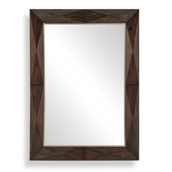 Diamond In The Rough - Wood Mirror - Gold / Woodtone