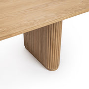 Classic Home Vander oak wood 84-inch dining table with sturdy rectangular top and sleek legs, perfect for modern dining rooms.