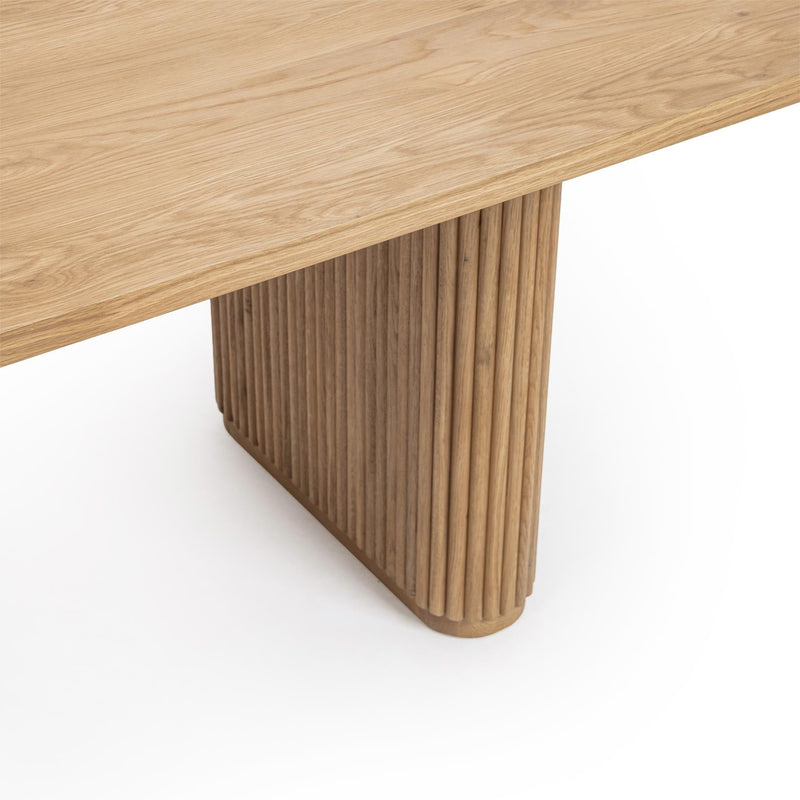 Classic Home Vander oak wood 84-inch dining table with sturdy rectangular top and sleek legs, perfect for modern dining rooms.