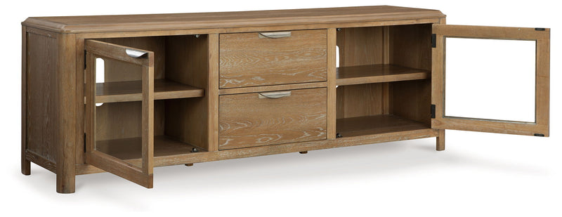Rencott - Extra Large TV Stand - Light Brown - R&R Furniture Gallery (Fountain Valley, CA)