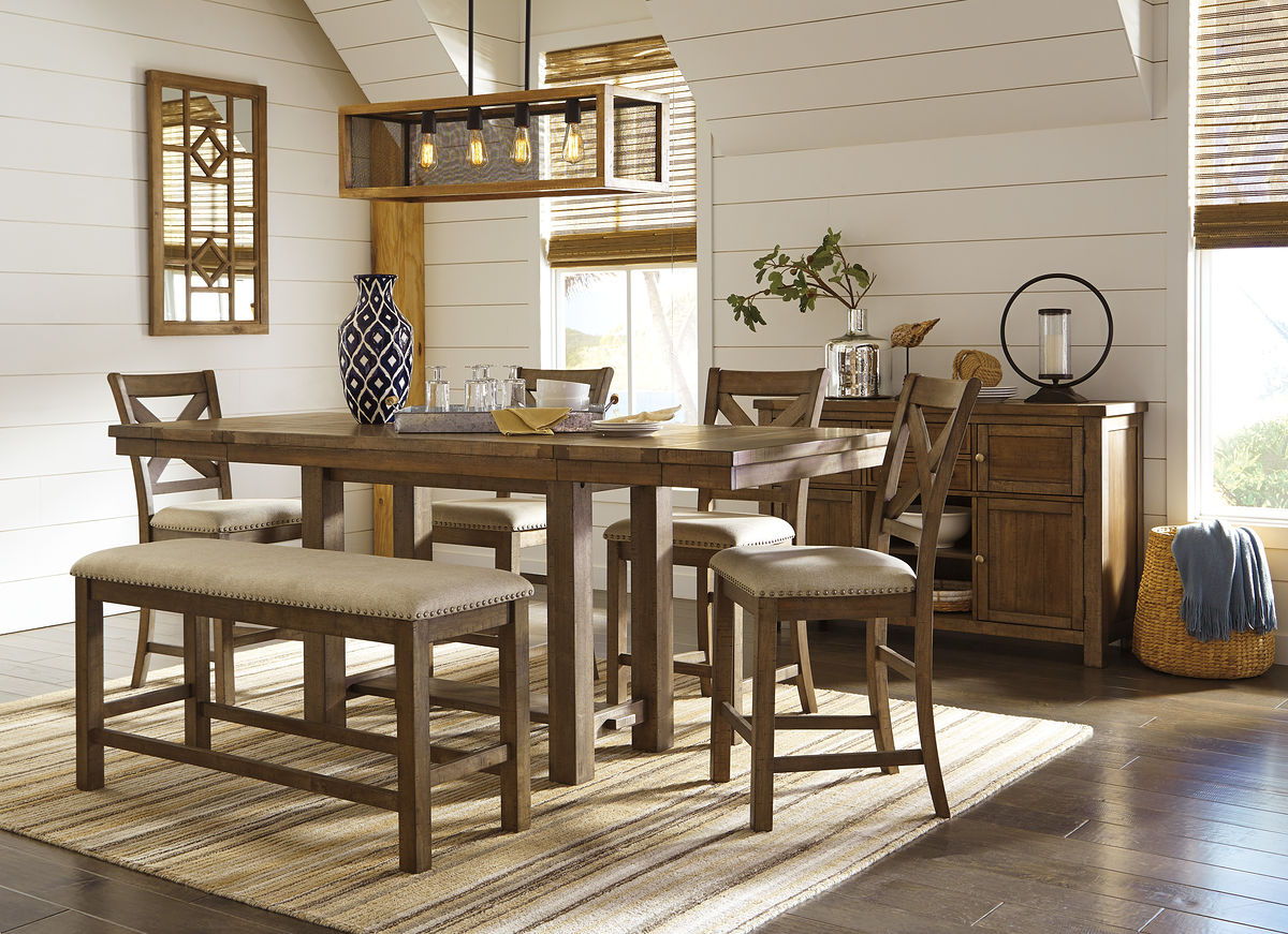 Moriville - Rectangular Dining Table Set - Counter Height - R&R Furniture Gallery (Fountain Valley, CA)