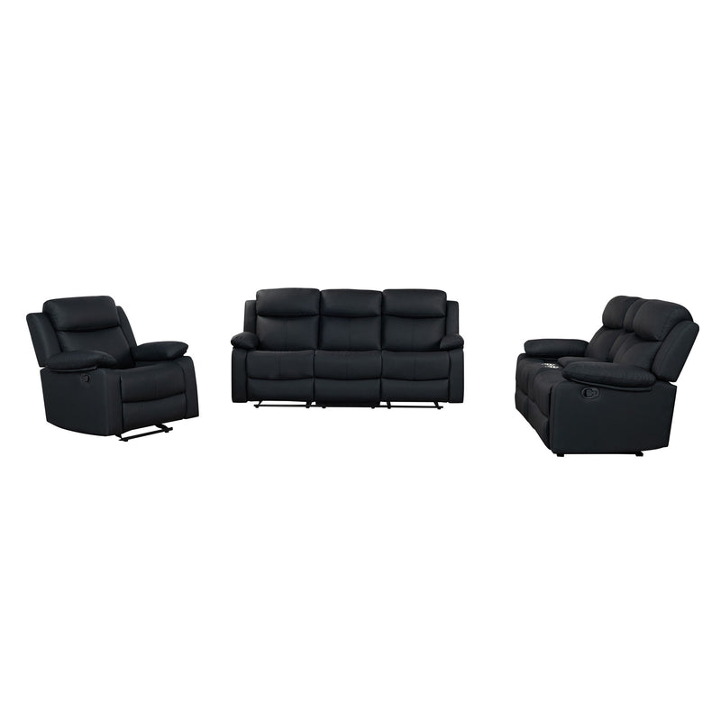 Blanche - Console Reclining Loveseat With LED Lights And Speakers