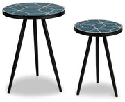 Clairbelle - Accent Table (Set of 2) - Teal - R&R Furniture Gallery (Fountain Valley, CA)