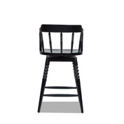 Breda - Turned Bubble Spindle Low Back Counter Stool - Black - R&R Furniture Gallery (Fountain Valley, CA)