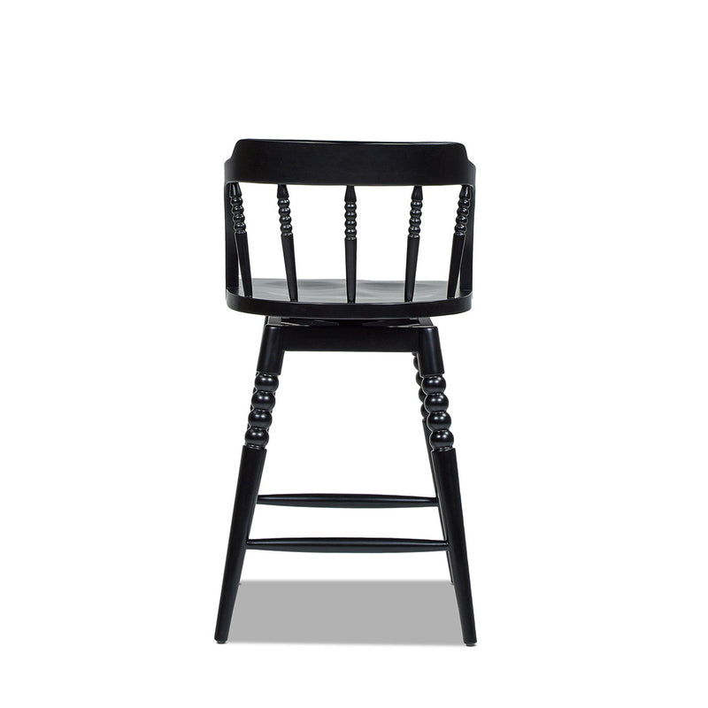 Breda - Turned Bubble Spindle Low Back Counter Stool - Black - R&R Furniture Gallery (Fountain Valley, CA)