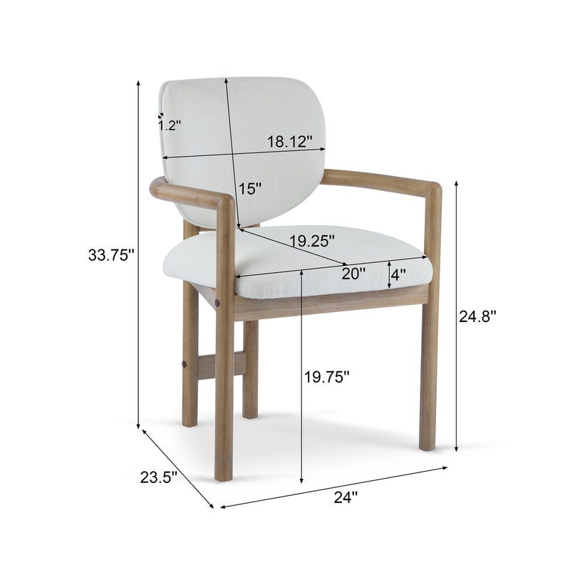 Upholstered Arm Dining Chairs (Set of 2) - R&R Furniture Gallery (Fountain Valley, CA)