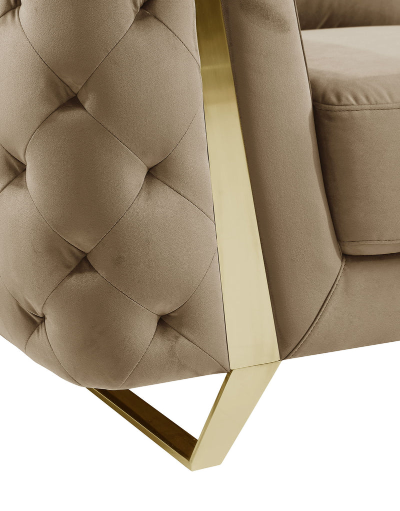 1051 - Contemporary Velvet Loveseat - R&R Furniture Gallery (Fountain Valley, CA)