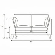 Loveseat Sofa With Upholstery - Gray - R&R Furniture Gallery (Fountain Valley, CA)