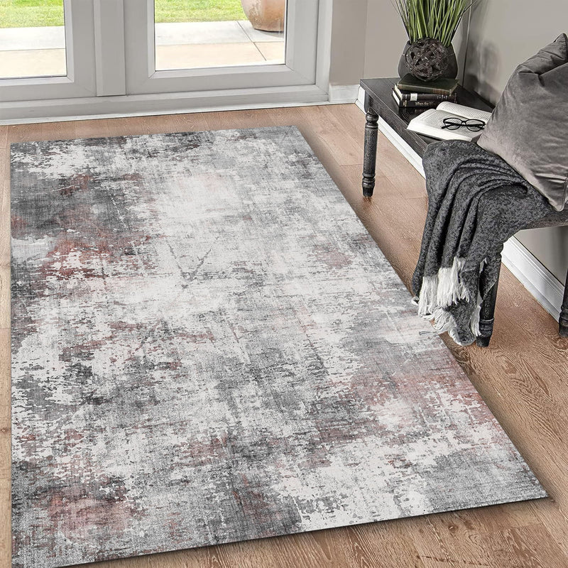 Toucan - 5' X 7' Washable Non - Slip Area Rug - Ivory / Dark Gray - R&R Furniture Gallery (Fountain Valley, CA)