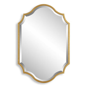 Mirror With Elegant Curves And Arches - Gold Leaf
