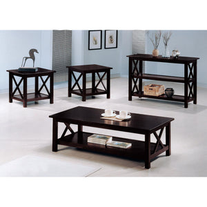 Sofa Table With Shelf - Brown