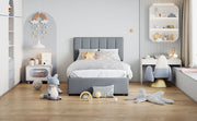 Upholstered Platform Bed With A Hydraulic Storage System - R&R Furniture Gallery (Fountain Valley, CA)