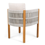 Outdoor Dining Chairs & Rope Handles (Set of 2) - Beige / Teak - R&R Furniture Gallery (Fountain Valley, CA)