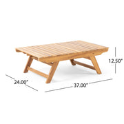 Outdoor Acacia Wood Coffee Table With Open Slat Design - R&R Furniture Gallery (Fountain Valley, CA)