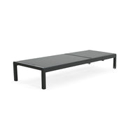 Noble House outdoor patio chaise lounge with five adjustable reclining positions, featuring a cushioned seat and sturdy frame.