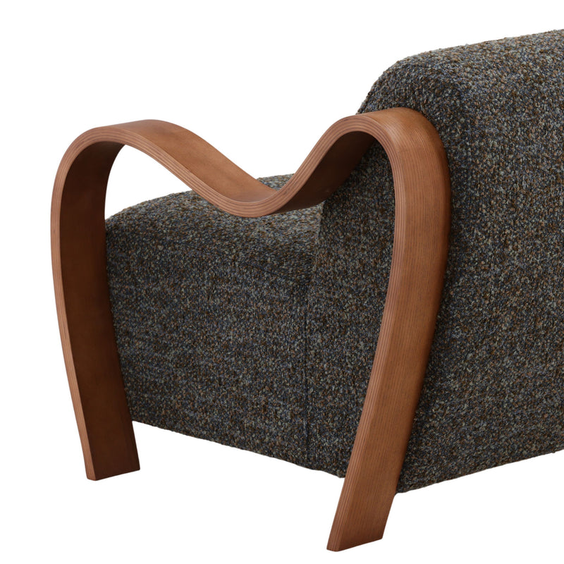 Amabel - Occasional Chair - Paris Cerulean And Brown
