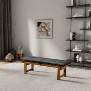 Lucia - Bench - Black - R&R Furniture Gallery (Fountain Valley, CA)