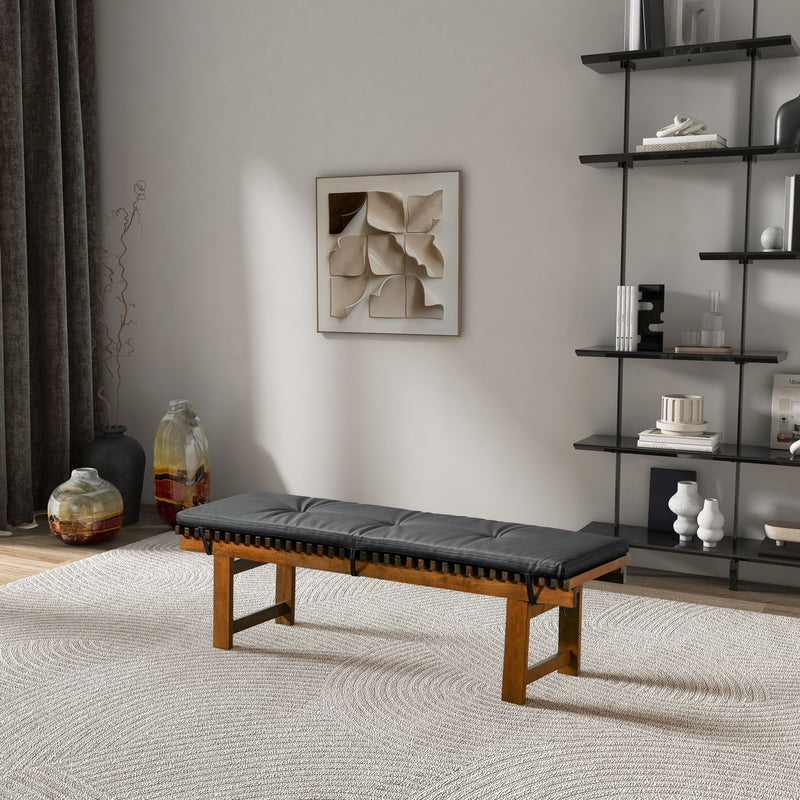 Lucia - Bench - Black - R&R Furniture Gallery (Fountain Valley, CA)