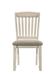Fedele - Side Chair (Set of 2) - Tan Fabric & Cream - R&R Furniture Gallery (Fountain Valley, CA)