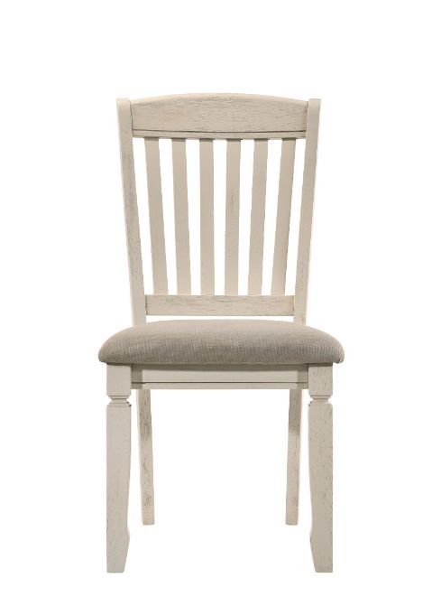 Fedele - Side Chair (Set of 2) - Tan Fabric & Cream - R&R Furniture Gallery (Fountain Valley, CA)