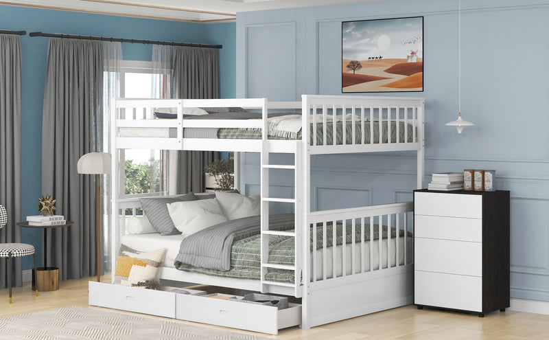 Bunk Bed With Ladders And 2 Storage Drawers - R&R Furniture Gallery (Fountain Valley, CA)