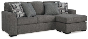 Gardiner - Sofa Chaise - Pewter - R&R Furniture Gallery (Fountain Valley, CA)