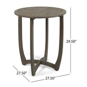 Hermosa - Rustic Circular Bistro Table - Gray - R&R Furniture Gallery (Fountain Valley, CA)