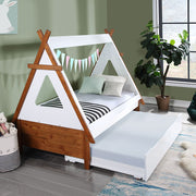 Loreen - Twin Bed - Oak & White - R&R Furniture Gallery (Fountain Valley, CA)