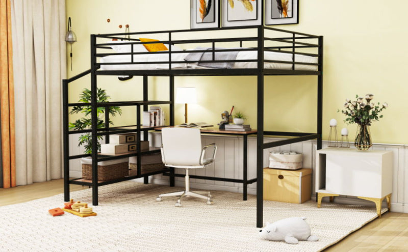 Loft Bed With Desk And Lateral Storage Ladder - R&R Furniture Gallery (Fountain Valley, CA)