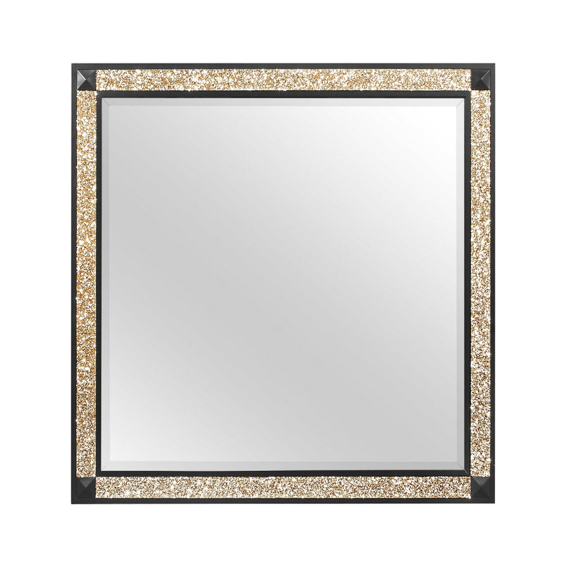 Lively - Mirror With Glitter Detail - Black - R&R Furniture Gallery (Fountain Valley, CA)