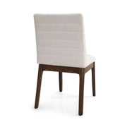 Set of two upholstered dining chairs with rubber legs by Noble House, featuring comfortable fabric seats and modern design.