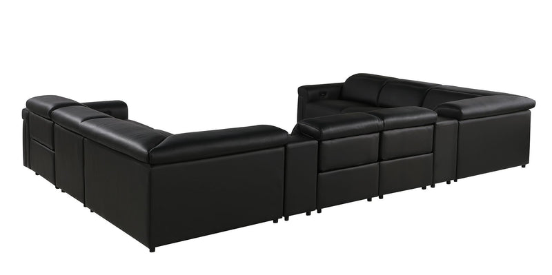 1126 - 10-Piece U-Shaped Sectional Sofa In With 4 Power Recliners & Power Headrests